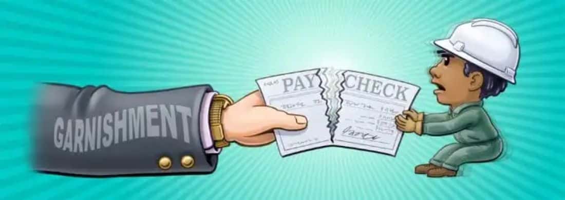 Cartoon of hand ripping check in half