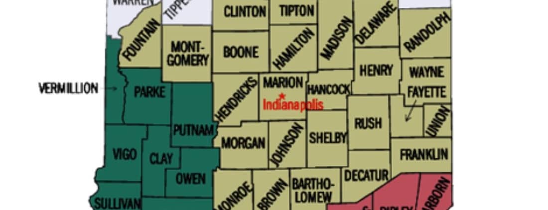 Bankruptcy Division Map of Indianaa