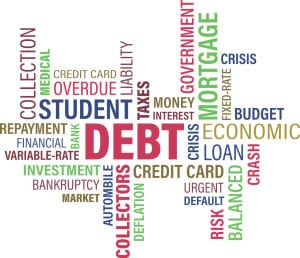 Debt Word Collage